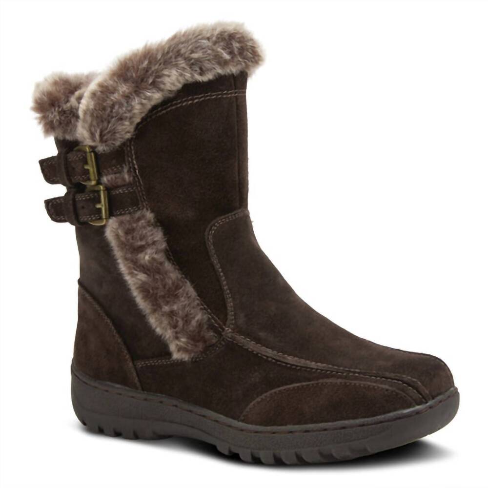 NEW SPRING STEP SHOES women's achieve boots in brown suede